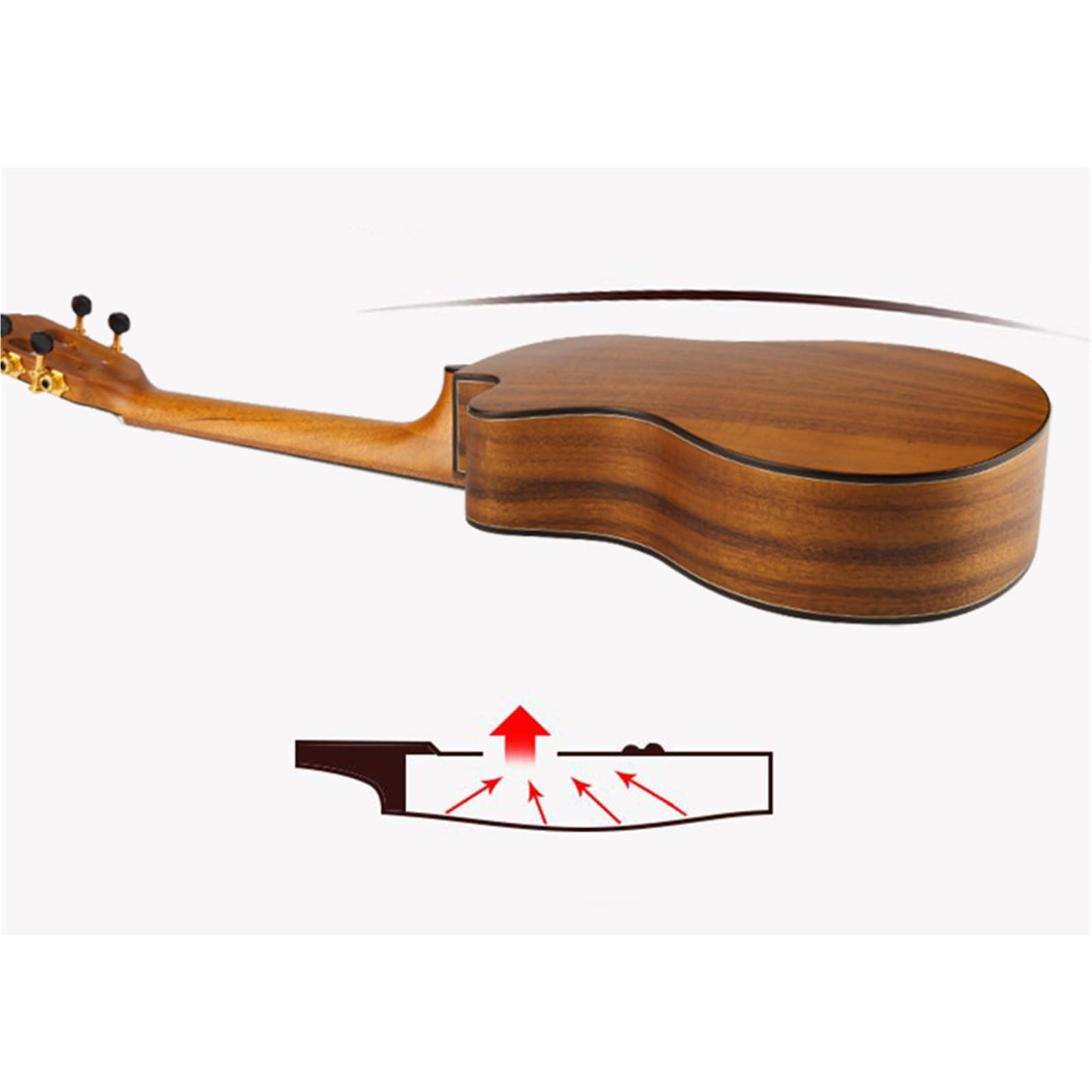 Profesjonalna Ukulele Ukulele Tenorowe 26 Cali Podwójny Otwór Rezonansowy Pokrowiec Pasek Na Tuner Kapodaster Ćwiczenia Występ