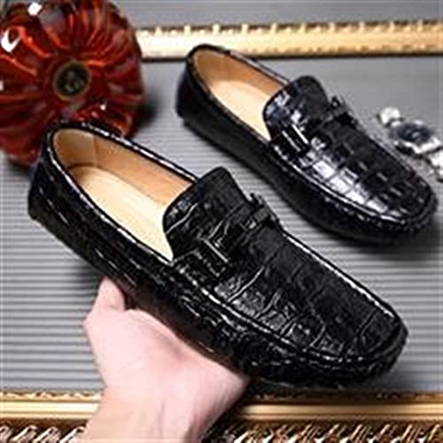 Loafers for Men Crocodile Print PU Leather Moccasins Shoes Slip Resistant Comfortable Lightweight Walking Slip-ons4