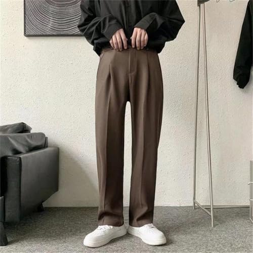 Men Suit Pants Society Pants Korean Loose Straight Pants Office Formal Trousers2