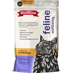 The Missing Link Feline Superfood Supplement Powder 6oz Bag, Veterinarian Formulated, Balanced Omega 3 & 6 for Healthy Skin & Coat, Digestion, Immunity & Overall Cat Health