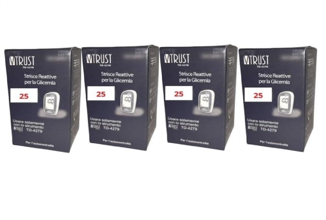 VTRUST TD-4279 STRISCE GLICEMIA 4 CONFEZIONI DA 25 STRISCE