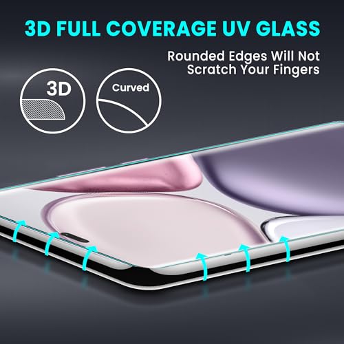Image of ArmourPro UV Glue Tempered Glass for Honor X9c Curved Screen Protector, 9H Anti Scratch, Edge-to-Edge Coverage, HD Clarity, Easy UV Kit with Cable Protector