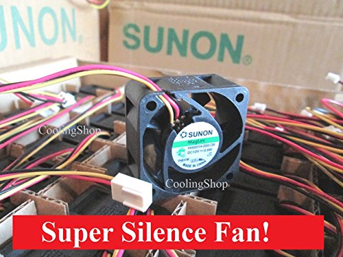 Sunon MagLev HA40201V4-0000-C99 40x20mm-3pin with speed Sensor 4700RPM 5.5cfm Only 12dBA Super Silence!