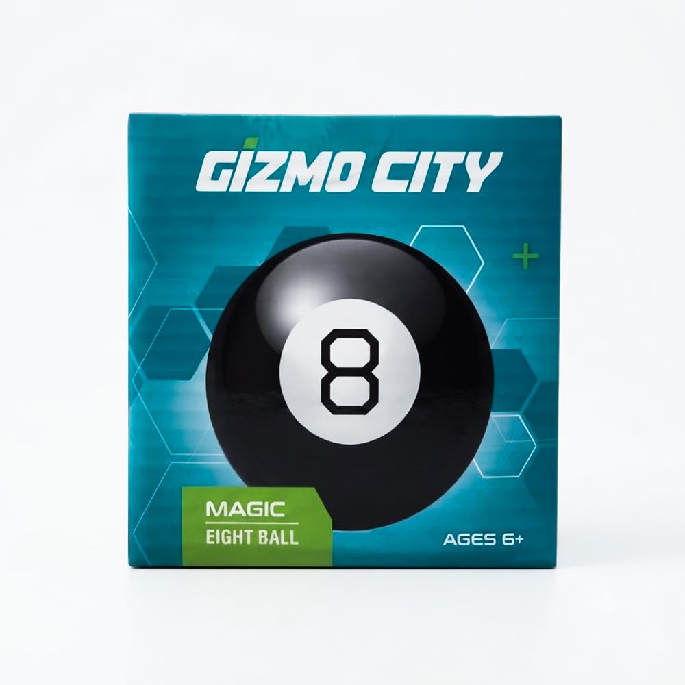 ZOPPER Classic Magic Eight Ball - Retro Black Fortune Teller Toy - Nostalgic Predictive Decision Maker - Fun Novelty Gift & Desk Accessory for Kids and Adults (Ages 6+).