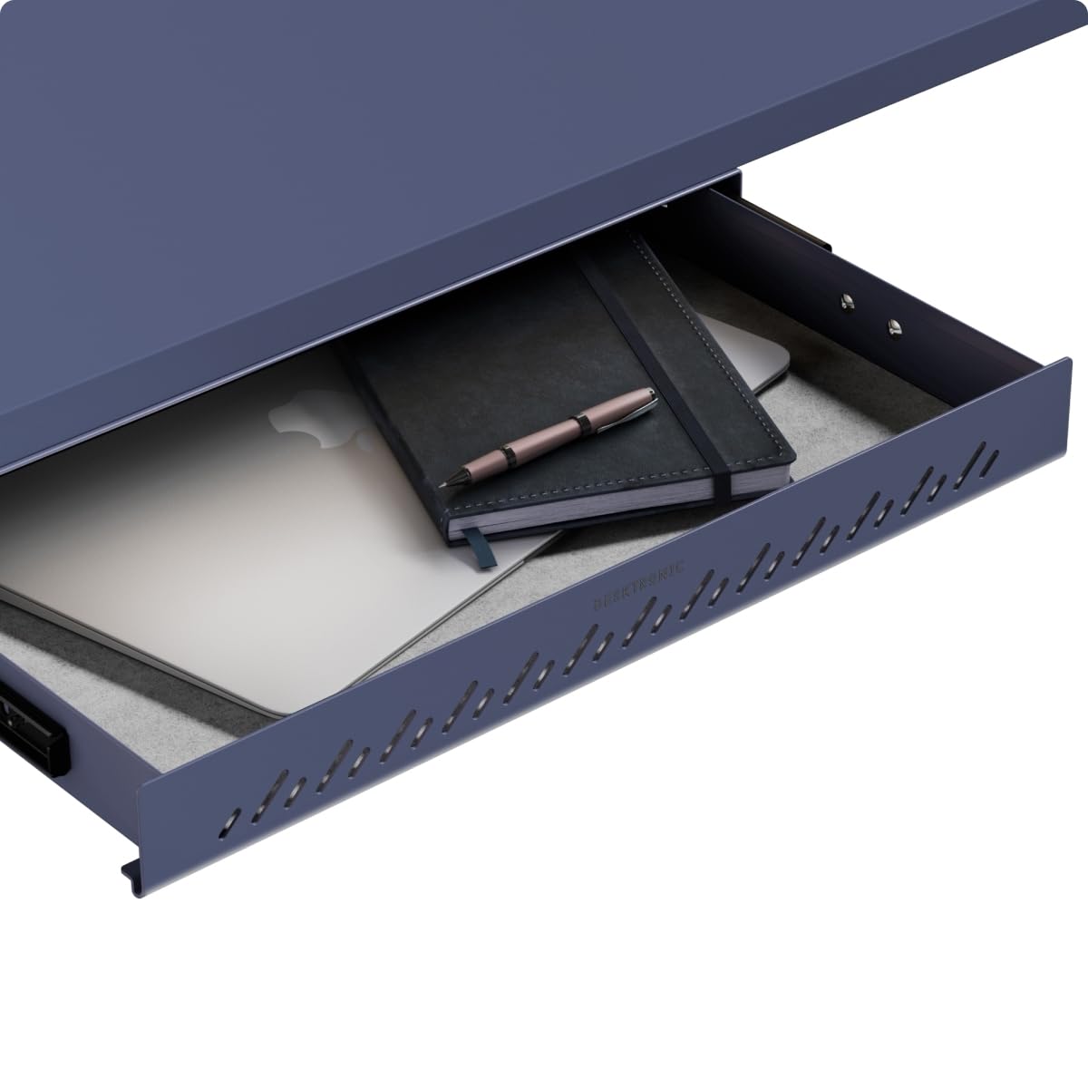 Desktronic Desk Drawer, Hidden Desk Organizer, Under-Desk Storage Drawer, Easy Installation, Space-Saving, Large Capacity