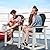 OTSUN Tall Adirondack Chairs, Outdoor Balcony Chair, Patio Bar Stool with Widened Arms, High Back, Footrest, 400lbs, All-Weather Bar Height Chair for Garden, Yard, Backyard