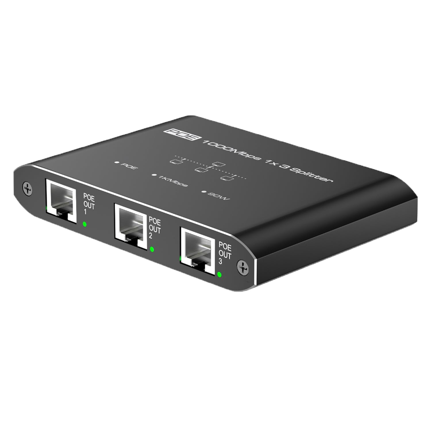 POE Splitter 1 in 3 Out Gigabit 3 Port POE Extender POE Switch,30W per Port Power Over Ethernet,IEEE 802.3at/af Compliant,Plug and Play for POE Camera (GNS-103P)-image-5