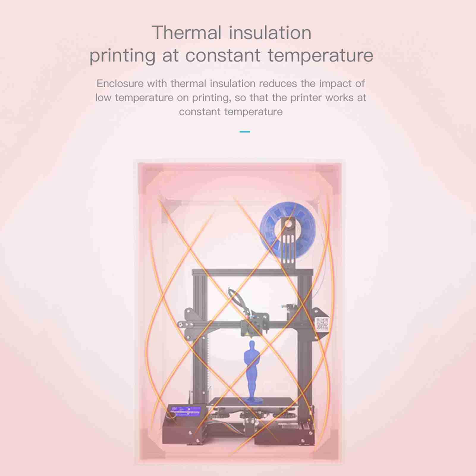 Pongnas Couvercle de pour Imprimante 3D Film FEP Ignifuge Grand Format Accessoires Compatible avec Résine Transparent