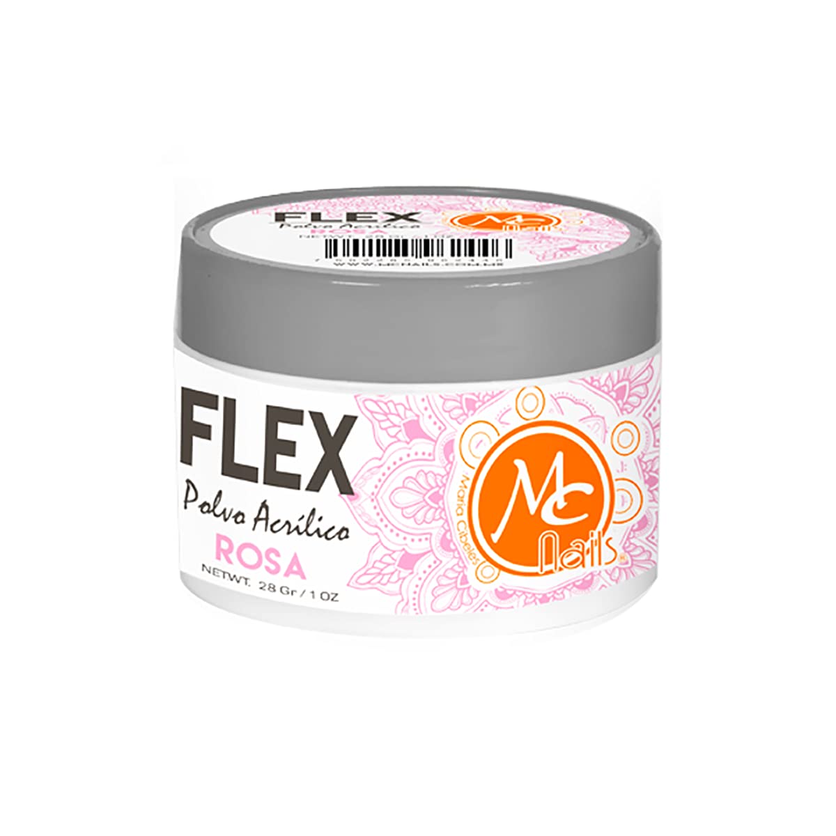 MC Nails Pink Acrylic Powder 1oz -Compatible with all monomer brands