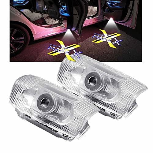 Ltsplay カーテシライト ドアウェルカムライト カーテシランプ LEDロゴ投影ゴーストシャドウ 130系トヨタ マークX 120系 車用ドアランプ カーテシ 角度調整機能付き2個セット for Mark X yellow