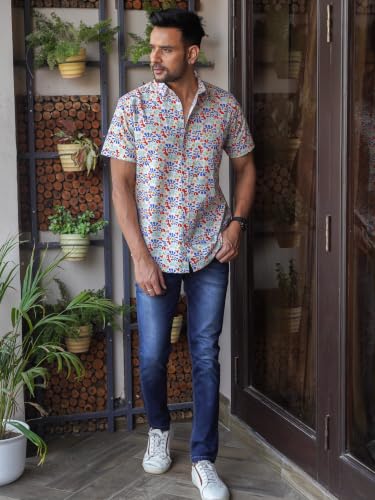 Image of Multicolor Floral Abstract Printed Shirt
