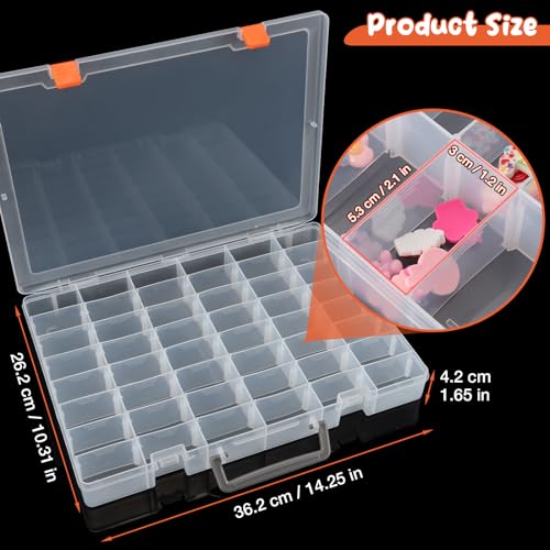 Udefineit P30509-UF-US Large 48 Grids Clear Plastic Organizer Box With Dividers, Adjustable Compartment Plastic Arts Crafts Storage Containers thumb #4
