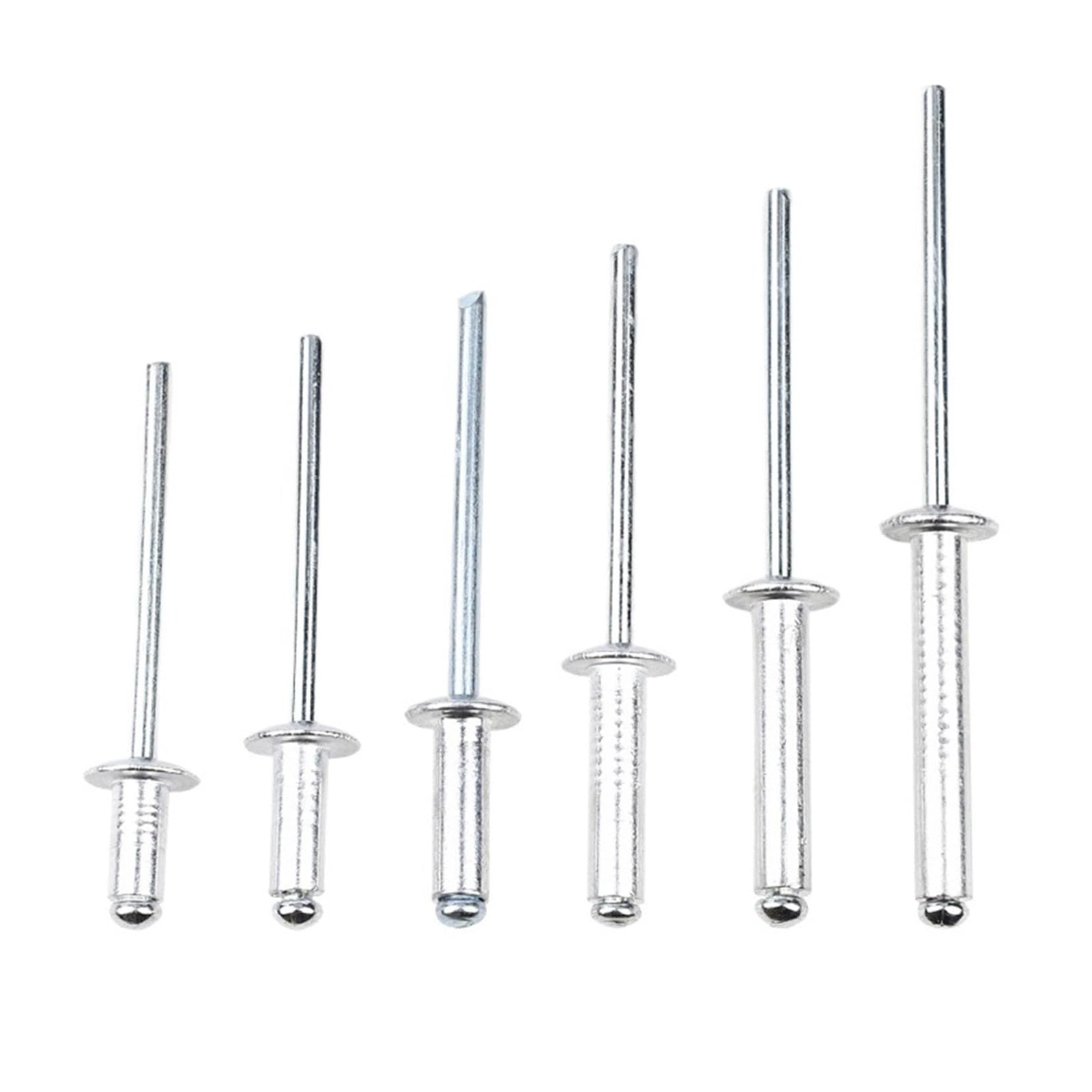 Devow 8Mm 10-50Pcs Aluminium Blind Rivets M2.4 M3 M3.2 M4 M4.8 M5 M6 Dome Head Pop Rivets For Aluminium Sheet Steel Mandrel Exhaust Rivets(M2.4 50Pcs,)