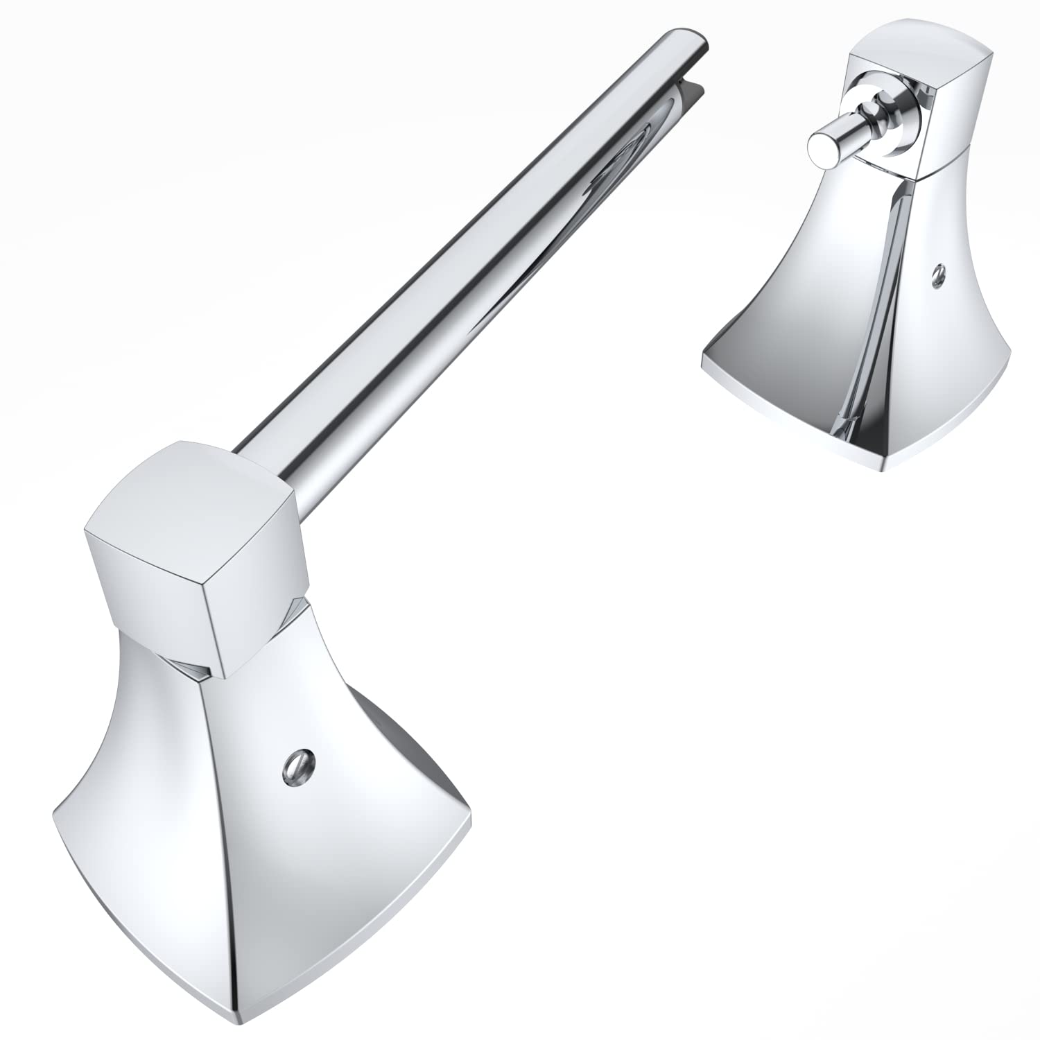 Brushed Nickel Toilet Paper Holder Bathroom Double Post Pivoting Tissue Roll Holder Stainless Steel and Zinc Alloy Wall Mount — Amazon image 8
