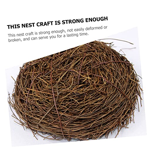 Image of Abaodam 6-Pack Decorative Bird Nest Ornaments 4.72 X 4.72 X 1.77 in Rattan Bird Nest Decor for Home Garden Birdcage Accessories Craft and Photo Props
