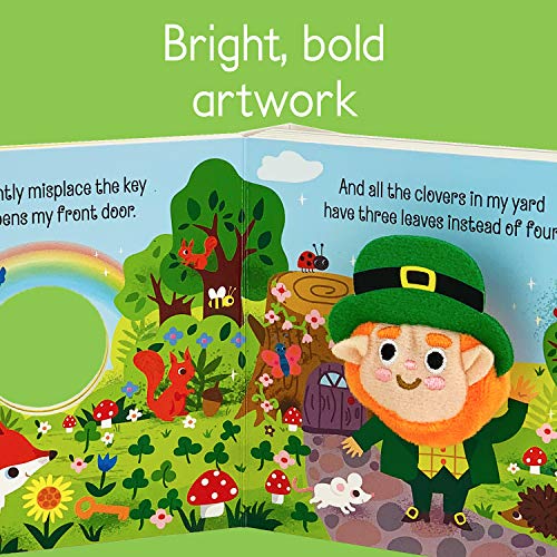 Happy Leprechaun Finger Puppet Plush St. Patrick's Day Board Book Ages 0-4 (Finger Puppet Board Book) #TOP4