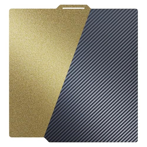 TIOPY 257x257mm �J�[�{���t�@�C�o�[PET+�e�N�X�`���[�hPEI�r���h�v���[�g�A�����v���[�g�X�v�����O�X�`�[�� Bambu-Lab X1/X1C/X1E/P1P/P1S/P2S/A1�p