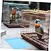 10 Set Water-Absorbing Bird Dung Pad Cage for Birds 13 x 17 Bird Cage Liner Bird Cage Paper Liners Birdcage Accessories Millet Bird Feeder Water-Absorbing Bird Cage Pad Paper Blue
