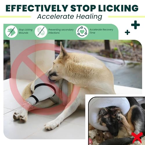 Image of Dog Rear Leg Sleeve to Stop Licking, Hind Leg Protector for TPLO Recovery, ACL Surgery, Wounds or Skin Issues, Soft Breathable Cover for Large Medium Small Dogs