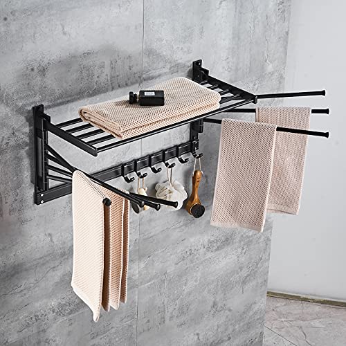 Séchoir à linge mural pliable pour optimiser les petits espaces humides - 3