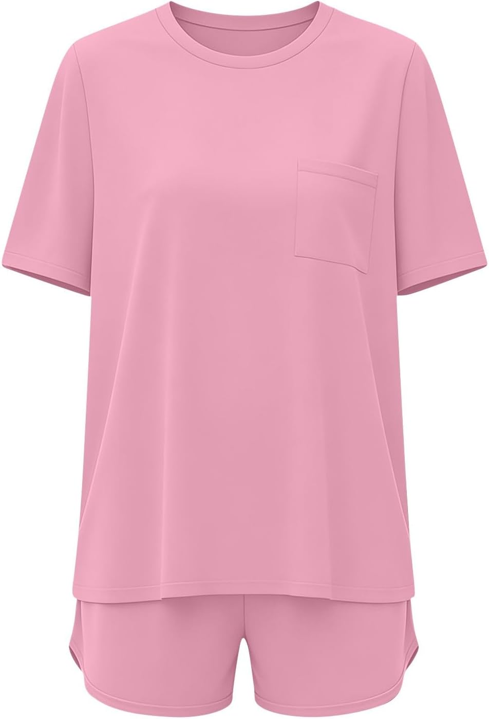 Short Sleeve Pajamas Set for Women Soft Lounge Shorts Sets Comfy Pjs Summer Sleepwear Cozy Loose Loungewear