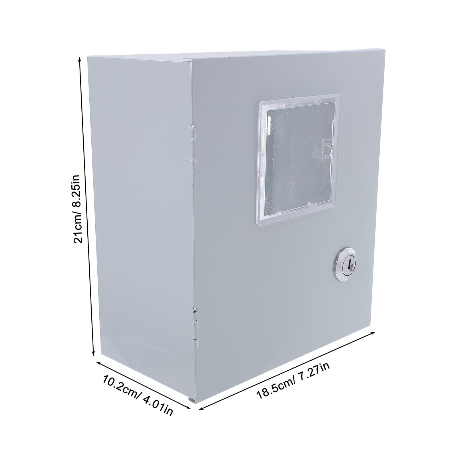 GALPADA Caja Protectora para Medidor Eléctrico Tapa Transparente y Diseño sin Fondo, Fabricada en Hierro Resistente Intemperie, para Instalación Superficial en Exteriores
