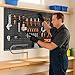 Ultrawall 4 Pack Metal Peg Board Panels with Hooks, Pegboard Wall Tool Organizer for Garage, 84pcs Peg Board with Accessories, 24