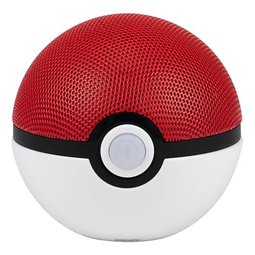 eKids Pokemon Pokeball Bluetooth Speaker, Wireless Speaker with Rechargeable Battery and...