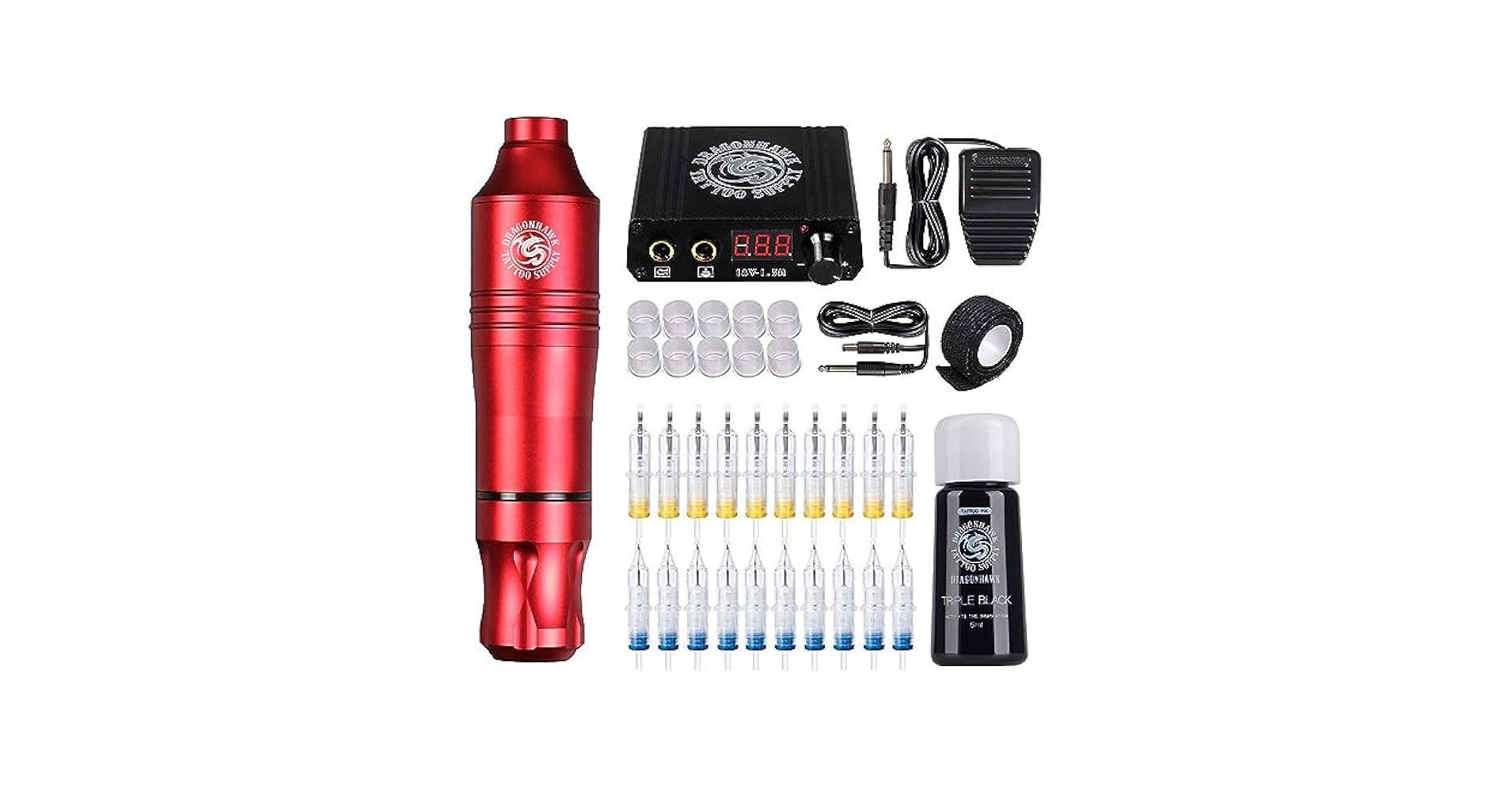 Amazon.com: Dragonhawk Pro Complete Tattoo Pen Kit