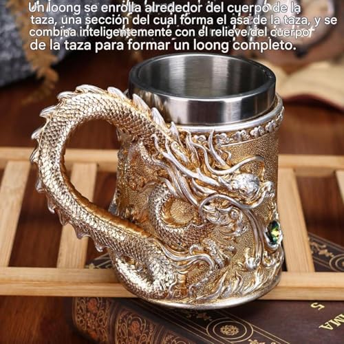 Tazas novedosas de dragón con relieve tradicional premium para bebidas 4