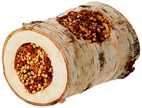 Rosewood Naturals Nibble Woodroll with Carrot, Small Animal Treat and Gnaw Toy for Rabbits, Guinea Pigs, Chinchillas, Degus, Hamsters, Gerbils, Mice and Rats (Pack of 1) - Image 4
