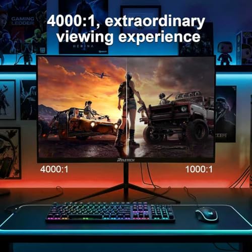 Image of 23.8 Inch Curved Gaming Monitor, 180Hz,1ms FHD1080P, 100% sRGB, Support Freesync, Frameless,4000:1 Contrast Eye Care, HDMI DP Ports, VESA Mountable, Ideal for Gaming, Work (G25F180)