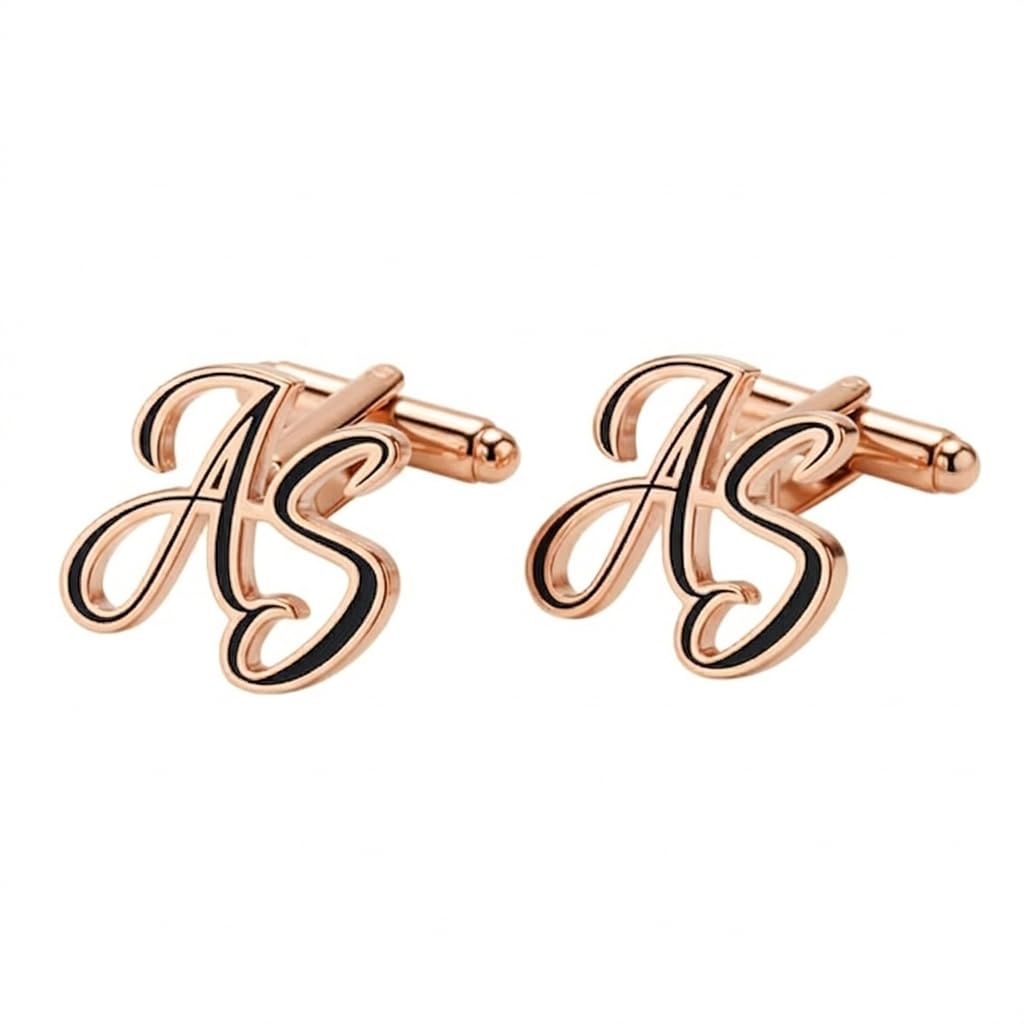 Personalized Initial Name Cufflinks for Men – Custom Letter AS Enamel Cufflinks, Luxury Silver Wedding Cufflinks, Groom Gift, Monogram Shirt Cuffl inks, Business Formal Accessories for Men-image-45