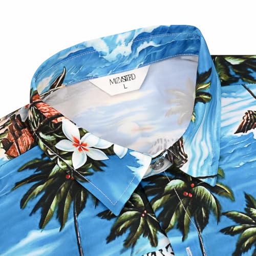 Image of Hawaiian Shirt for Men Tropical Shirts Summer Beach Button Down Short Sleeve Luau Aloha Floral Cruise Vacation Outfit 2026