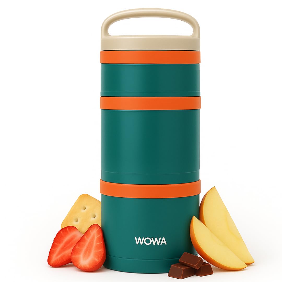4 Pezzi Scatola per Snack con Scomparti, Porta Merenda Bambini Scuola, Lunch Box Scatola Spuntino Riutilizzabile per Snack Bento, Frutta, Caramelle, con 4 Scomparti, per Cucina, Picnic, Scuola
