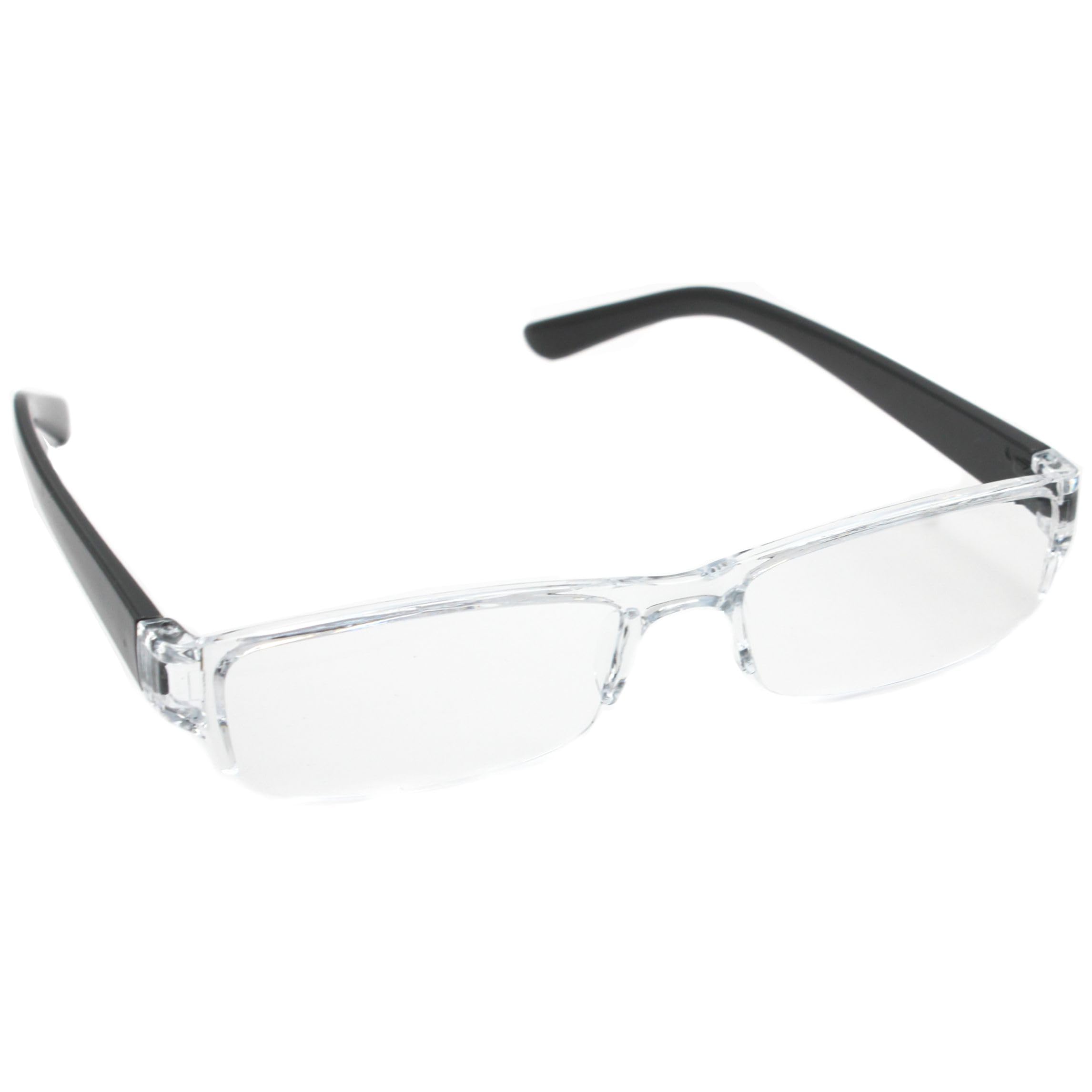 MAV Plastic Half Rim Rectangle Black Color Reading Glasses with Plastic case | Lens Power + 2.5 (B0CVDRGL91) Amazon Price History, Amazon Price Tracker