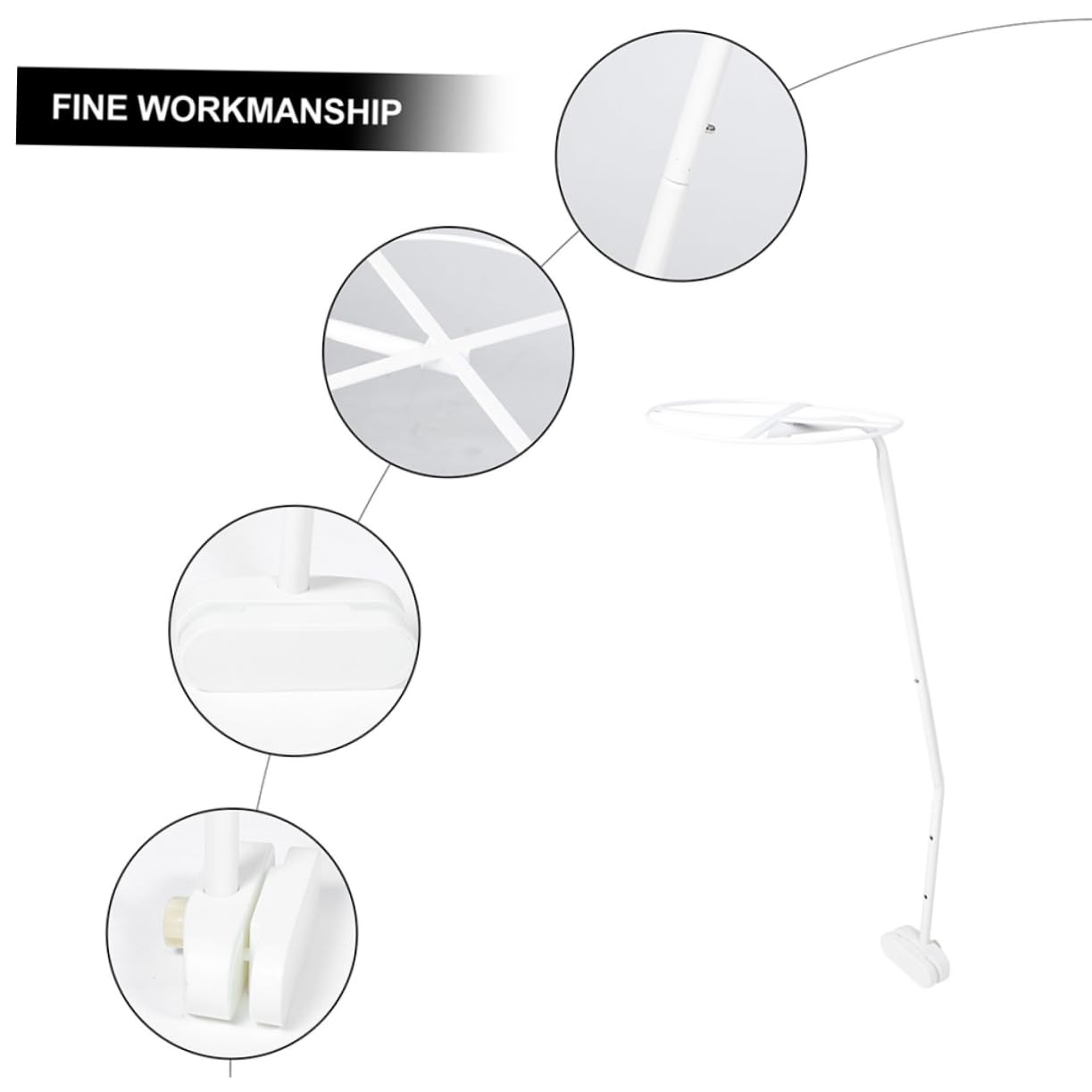 LABRIMP 2 Set Supporti in Acciaio per Zanzariera Culla Baldacchino Facili da Installare con Componenti Rimovibili per Lettino Ragazzo Ragazza Rete Protezione Versatile e
