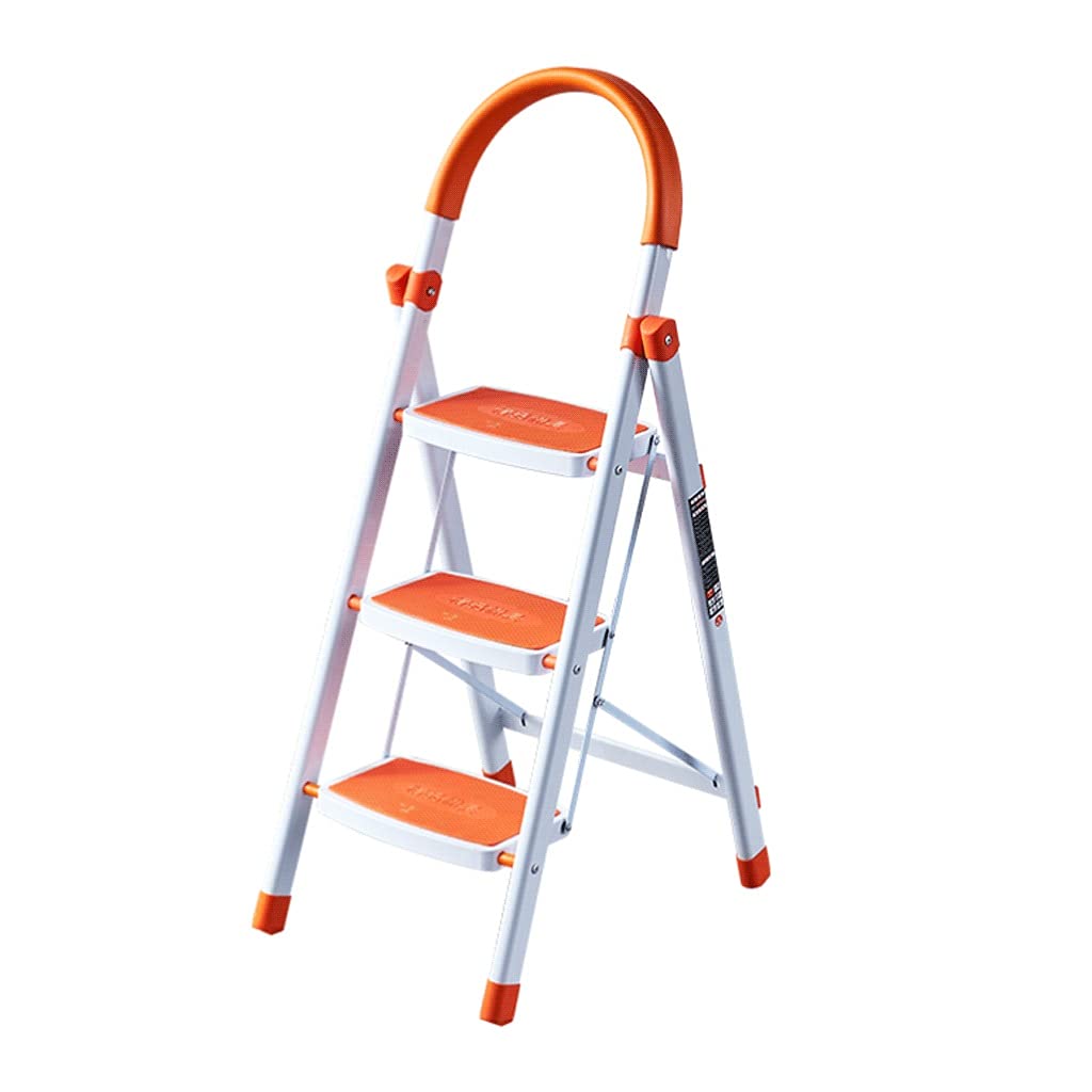 Cxvhsertwr Ladder C Ladders For Home, Sturdy Step Stool U-Shaped Thickened 3 Ladder Folding(Ladder C)