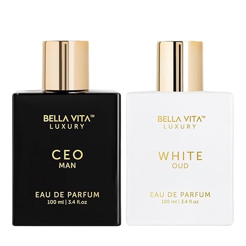 Bella Vita Luxury Trendsetter  Perfumes 2x100ml  CEO Man & White Oud  Perfume para hombre y mujer  Fragancia de larga duración  Eau De Parfum