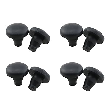 HJGarden 20PCS Black Stem Bumpers Glides Furniture Sliders