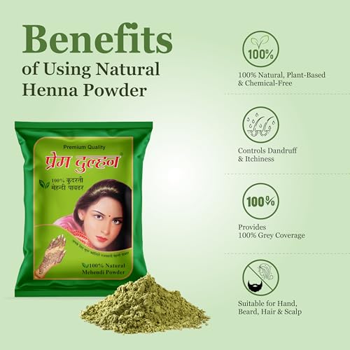 Prem Dulhan Henna Natural 1 Kg Polvo Orgánico miniatura 2