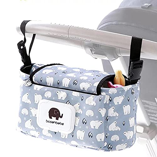 Bolso pañalera para coche de bebé impermeable con gran capacidad miniatura 3