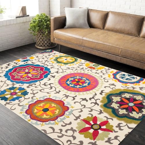 Tapis salon décoration multicolore 90x150cm pour protéger et embellir