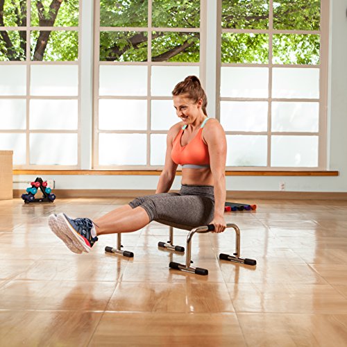 Jfit Tall 9″ Pro Push Up Bar Stand - Durable Metal Fitness Equpiment Made In Taiwan - Padded Handles For Secure Grip, Non Skid Feet, Elevated Bar For Enhanced Push Ups #TOP6