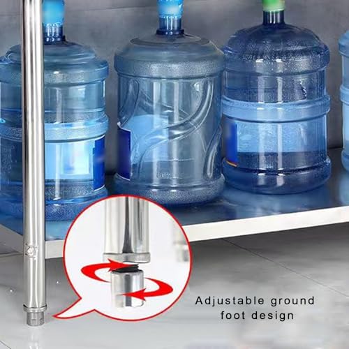 Encimera de cocina de acero inoxidable con estructura triangular ultra estable 5