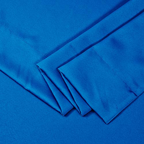 Image of Amazon Brand - Solimo Polyester Opaque Door Curtain, 7Ft (84 inch), Set Of 2, Blue, Blackout, Eyelet, Solid