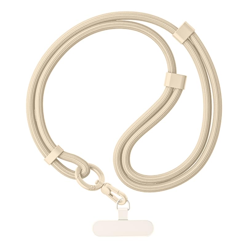 MORSUNBELA Handyband Beige Verstellbar Handykette zum Umhängen Phone Lanyard Band für Handy zum Umhängen Universal Schlüsselband