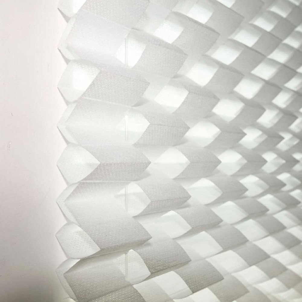 Khome Klemmfix Plissee 3D-Effekt Weiß 70 x 210 cm – Bild 2