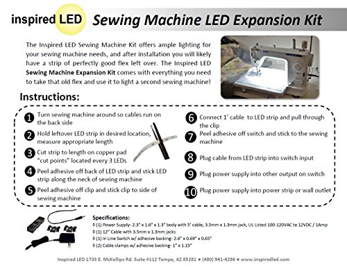 image for Inspired LED Sewing Machine LED Lighting Deluxe Kit - Includes Expansi