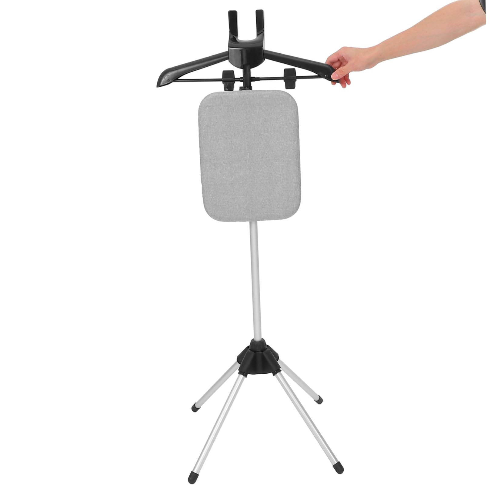 Cabilock Soporte de Planchado Plegable Telescópico Tabla Integrada y Base de Cuatro Patas, Ajustable de 90 a 160 Cm para Prendas y Ropa Fácil de Almacenar